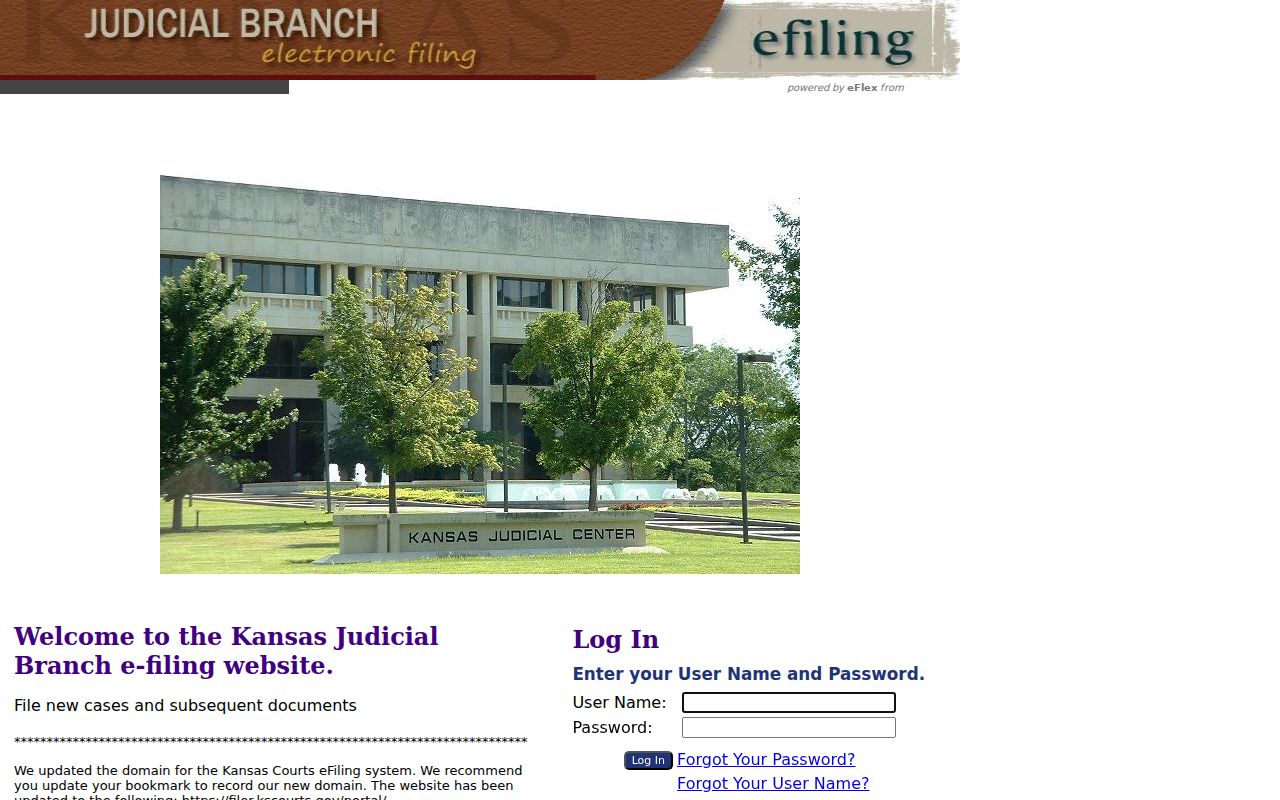 Sherman County court dates Kansas eFlex filing portal