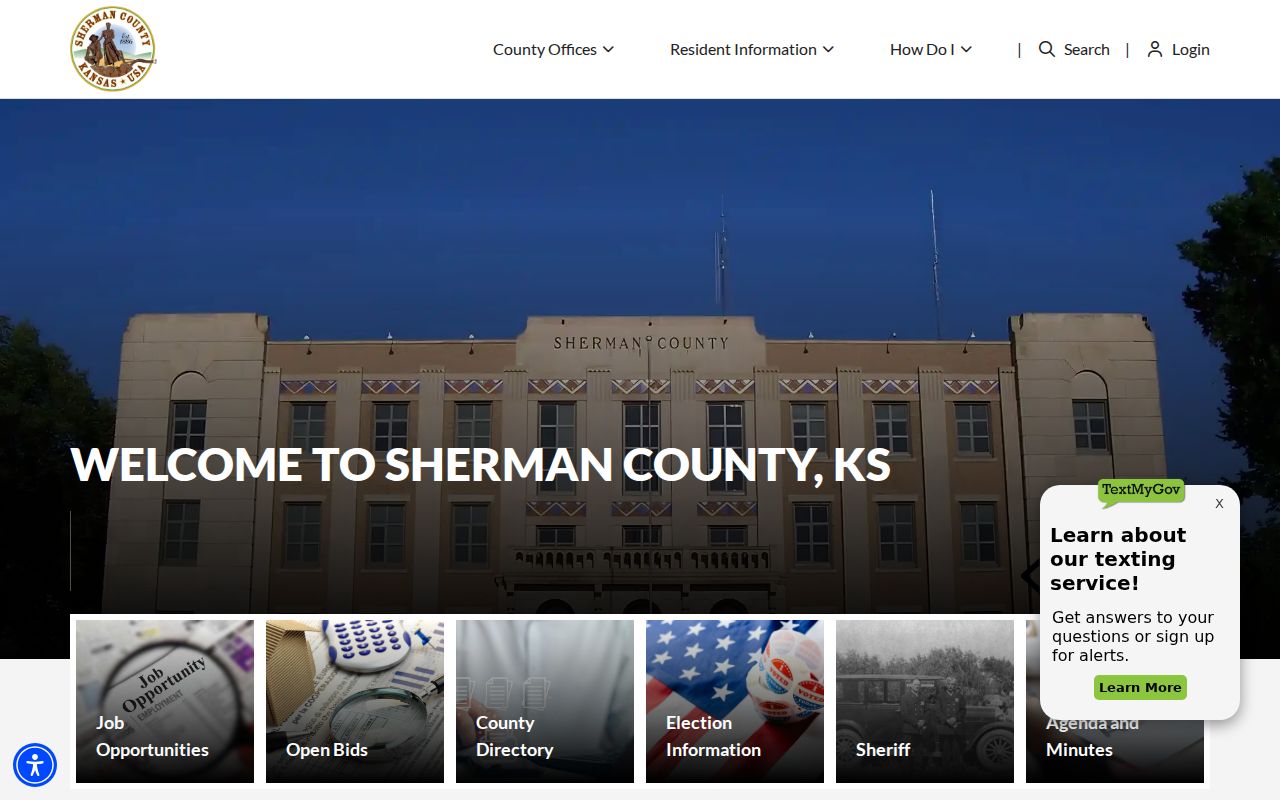 Sherman County court docket county government source