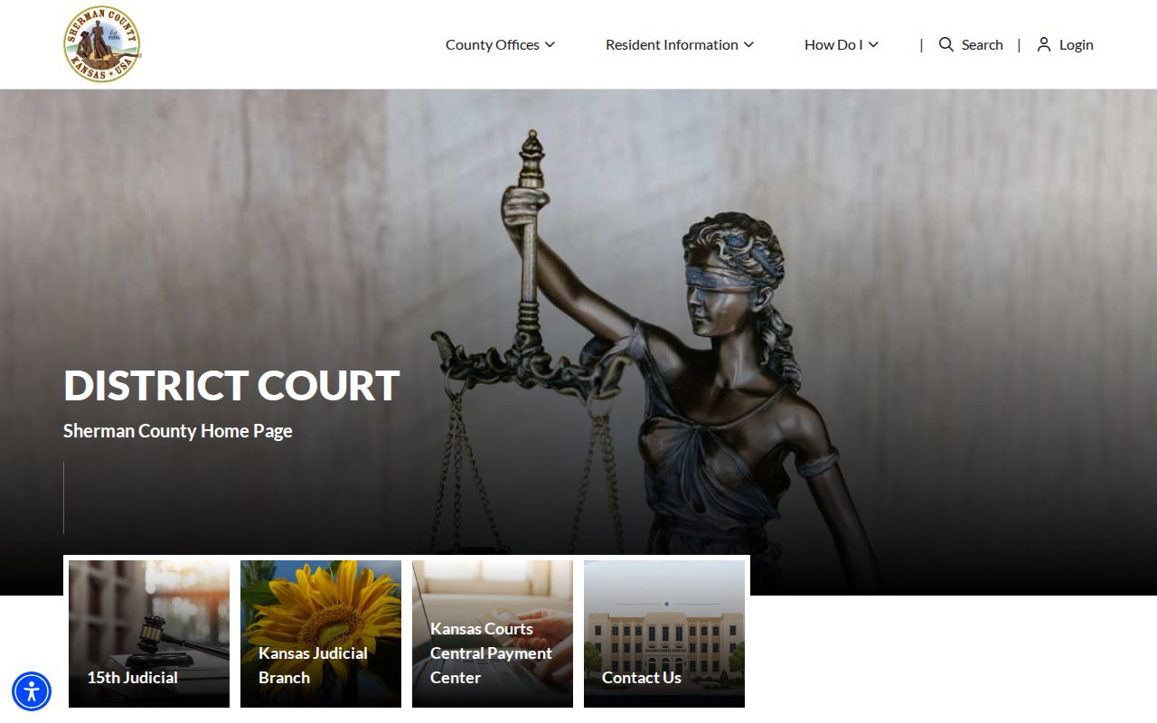 Sherman County court docket District Court page